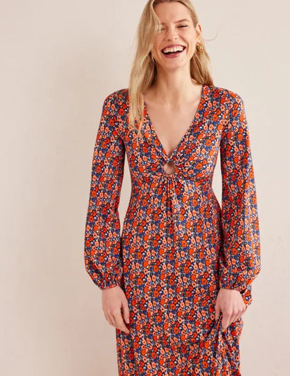 BODEN Keyhole Jersey Maxi Dress