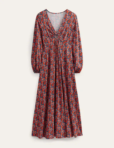 BODEN Keyhole Jersey Maxi Dress