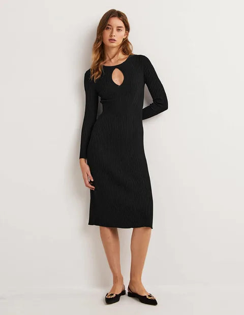 BODEN Ribbed Cut Out Dress