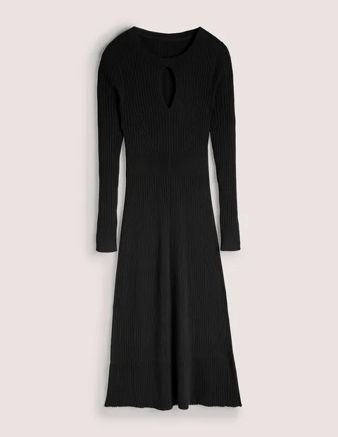 BODEN Ribbed Cut Out Dress