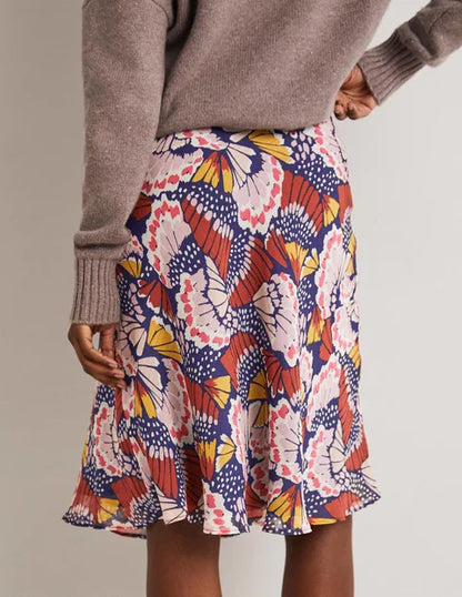 BODEN Crinkle Bias-cut Skirt