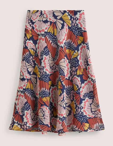 BODEN Crinkle Bias-cut Skirt